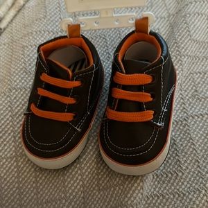 Tender Toes boys shoes brown and orange